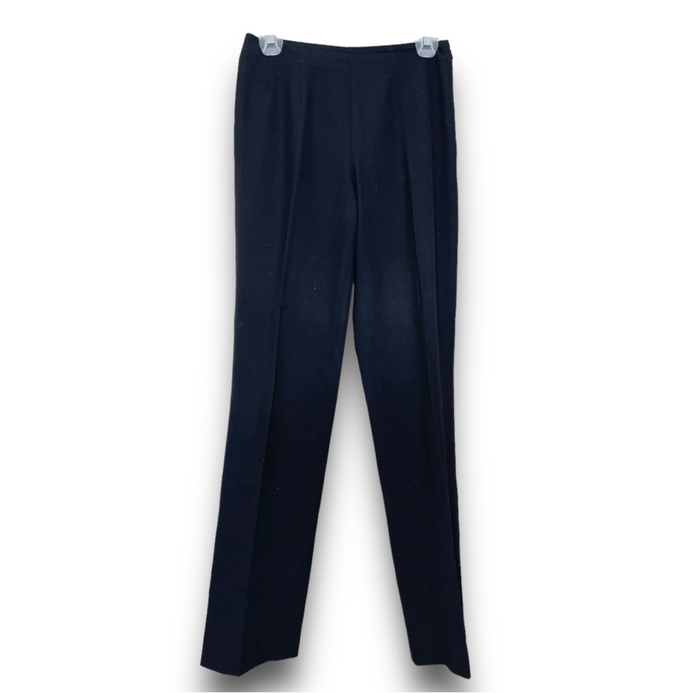 VINTAGE Silvia Sharrel Black High Waisted Front Pleat Women's Trousers USA 6